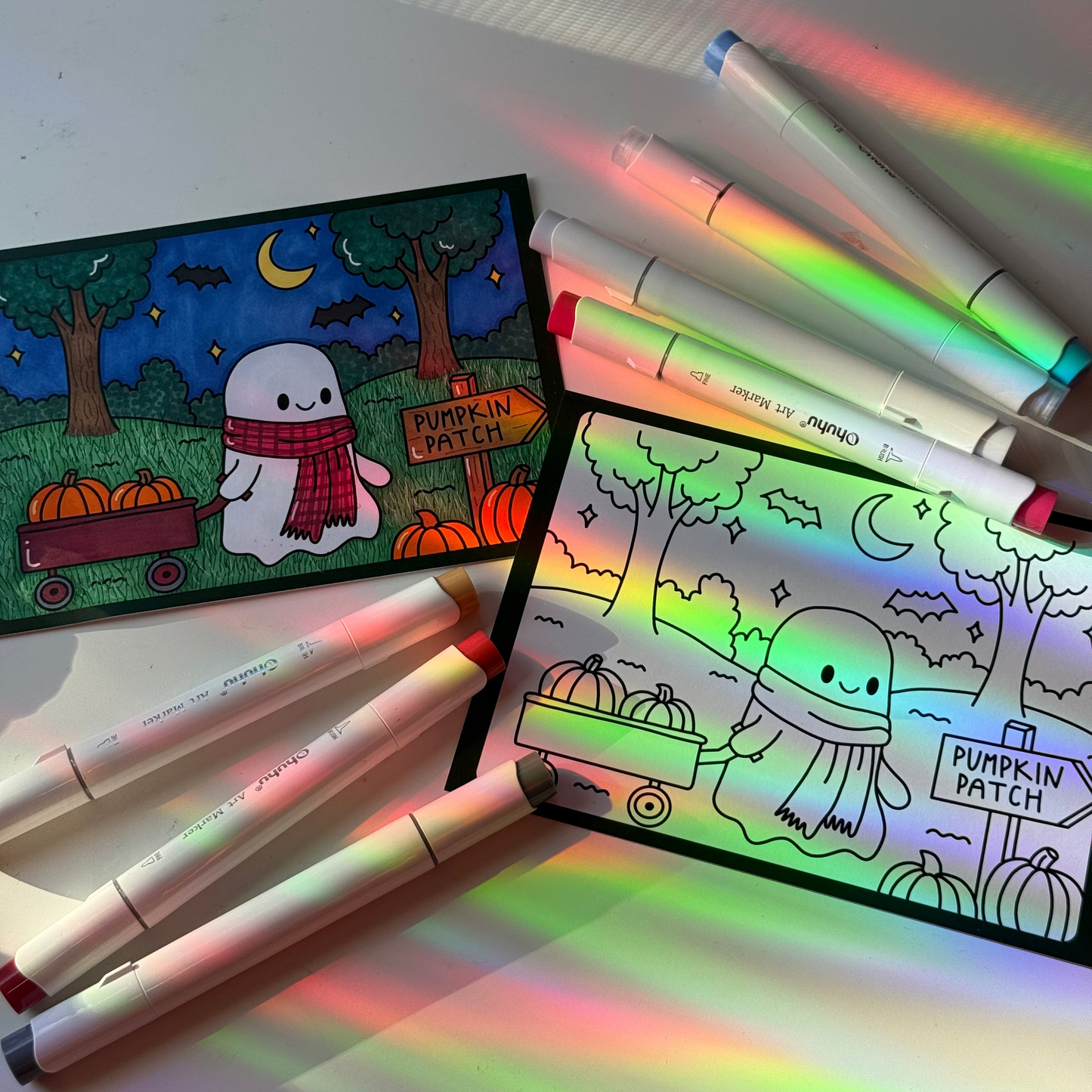 spooky coloring page