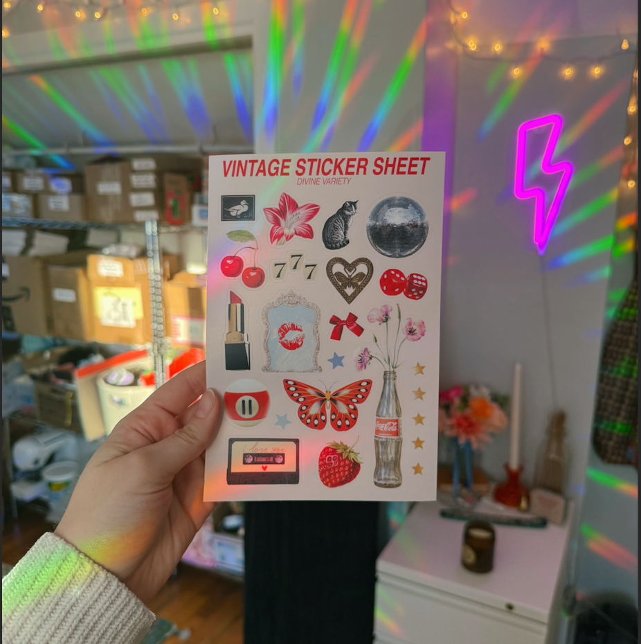 VINTAGE STICKER SHEET