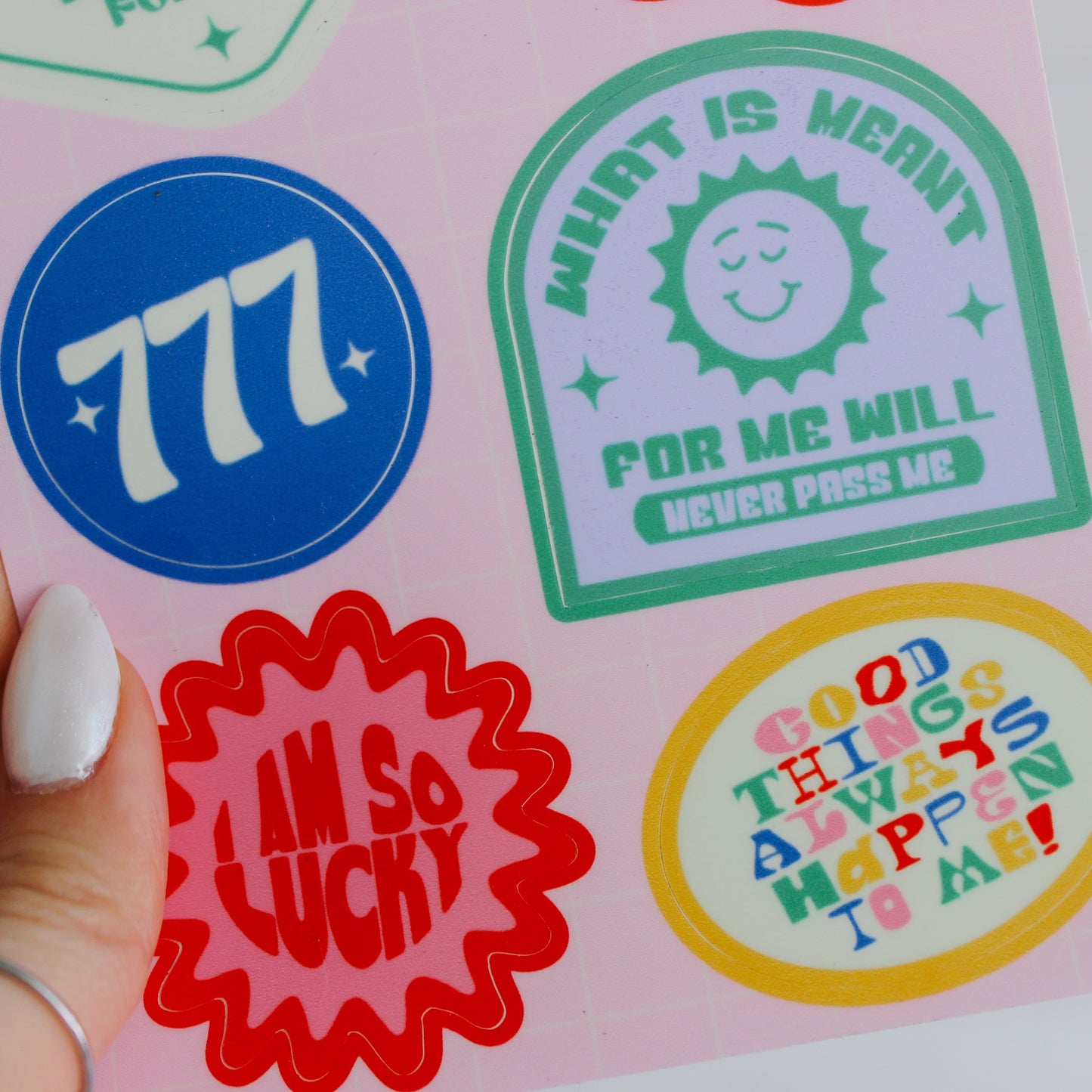 LUCKY GIRL AFFIRMATION STICKER SHEET