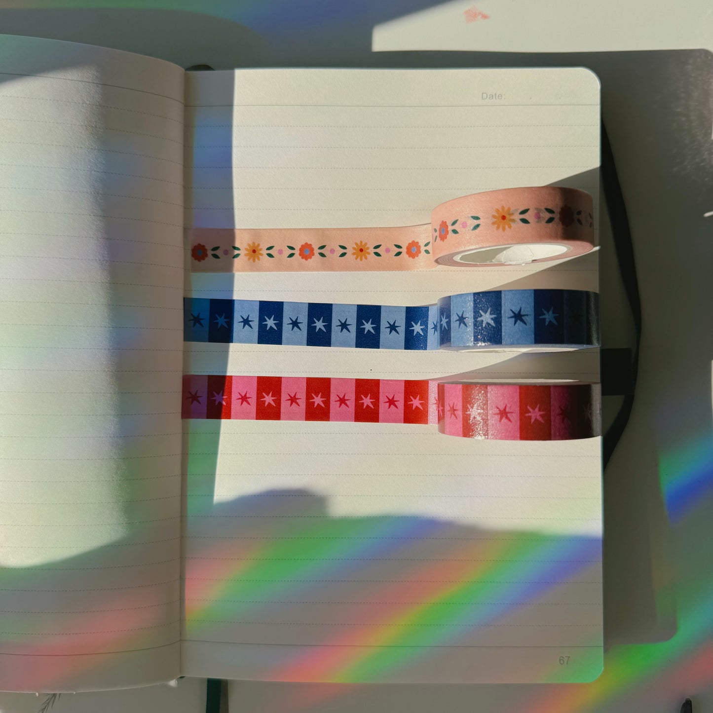 CHECKERED STARS WASHI TAPE (BLUE)