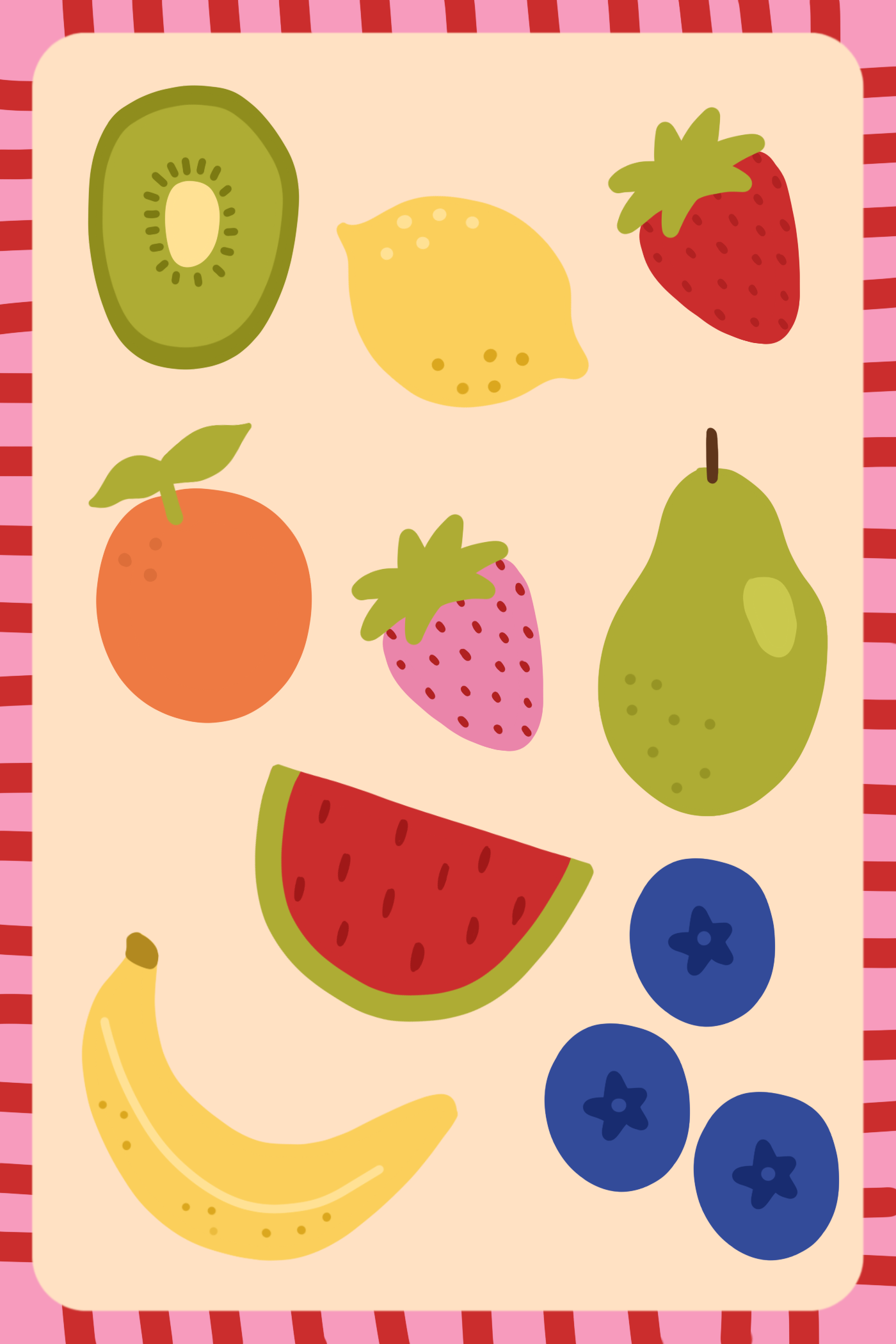 FRUITY STICKER SHEET