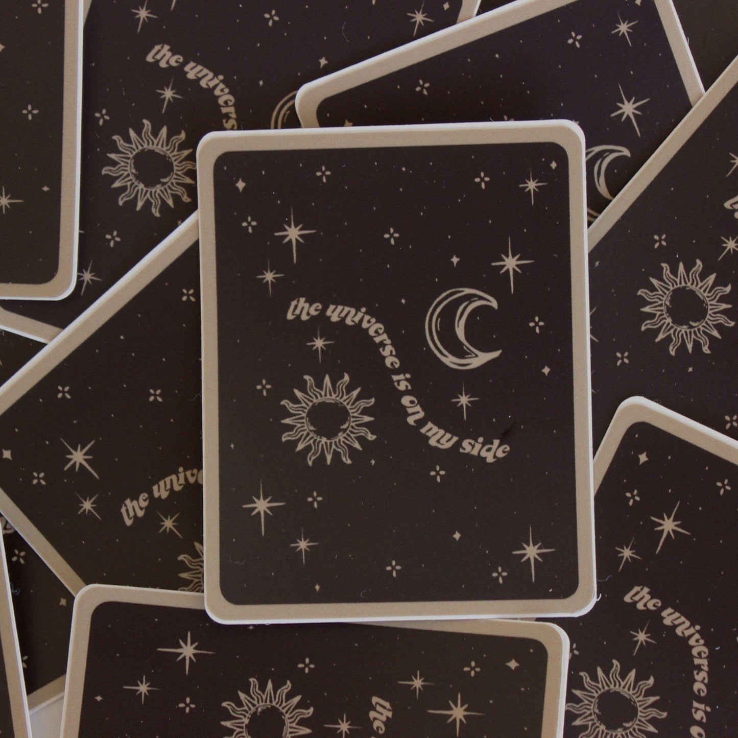 sticker, vinyl sticker, waterproof sticker, laptop sticker, water bottle sticker, hydroflask sticker, sticker pack, sticker bundle, decal, affirmation, universe, stars, moon, sun, galaxy, constellations, astrology