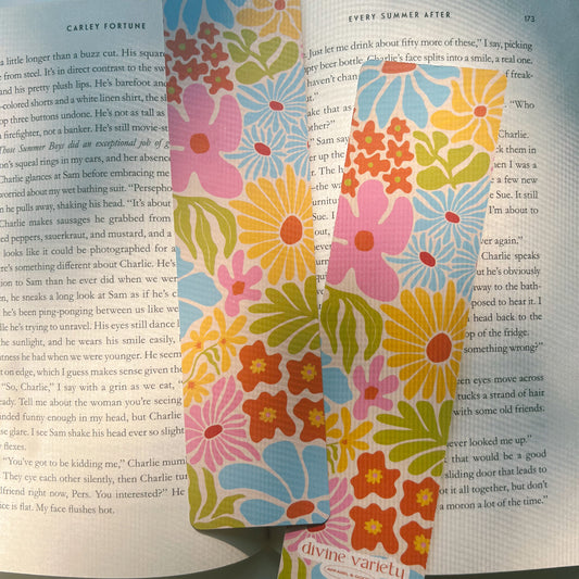 summer flowers bookmark