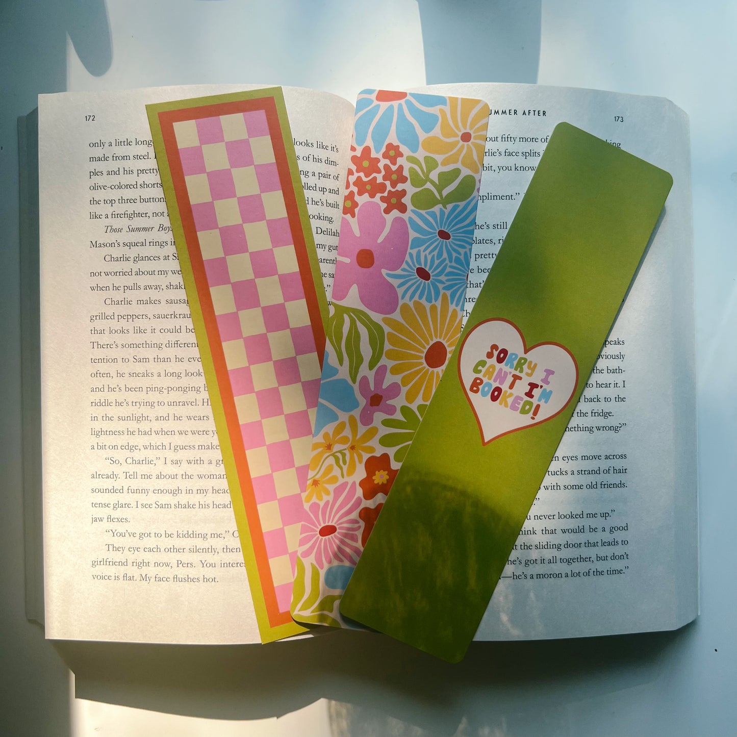 checkered bookmark