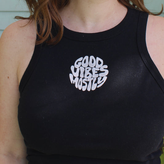 good vibes mostly tank top