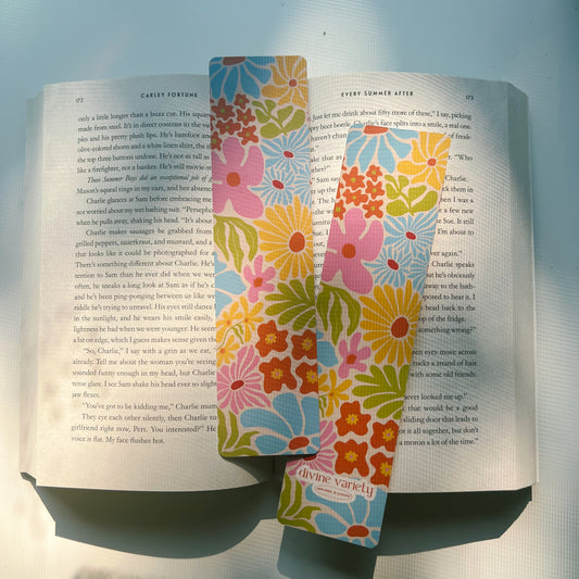 summer flowers bookmark