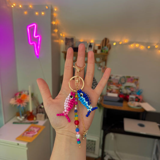 DOUBLE FISHY BAG CHARM