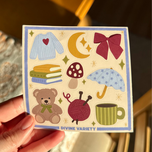 COZY STICKER SHEET