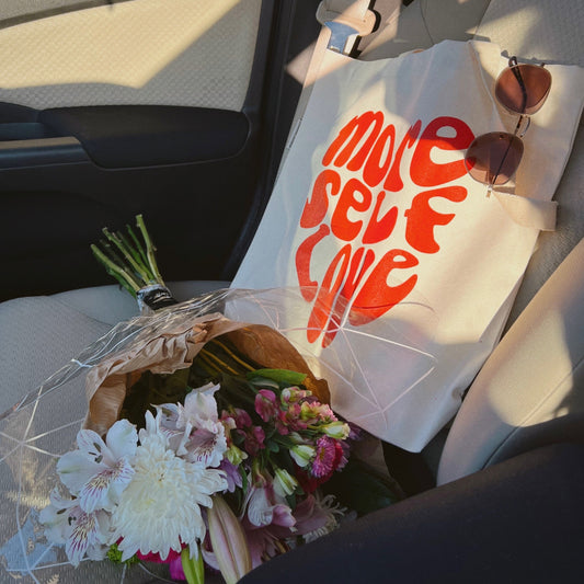 more self love tote bag